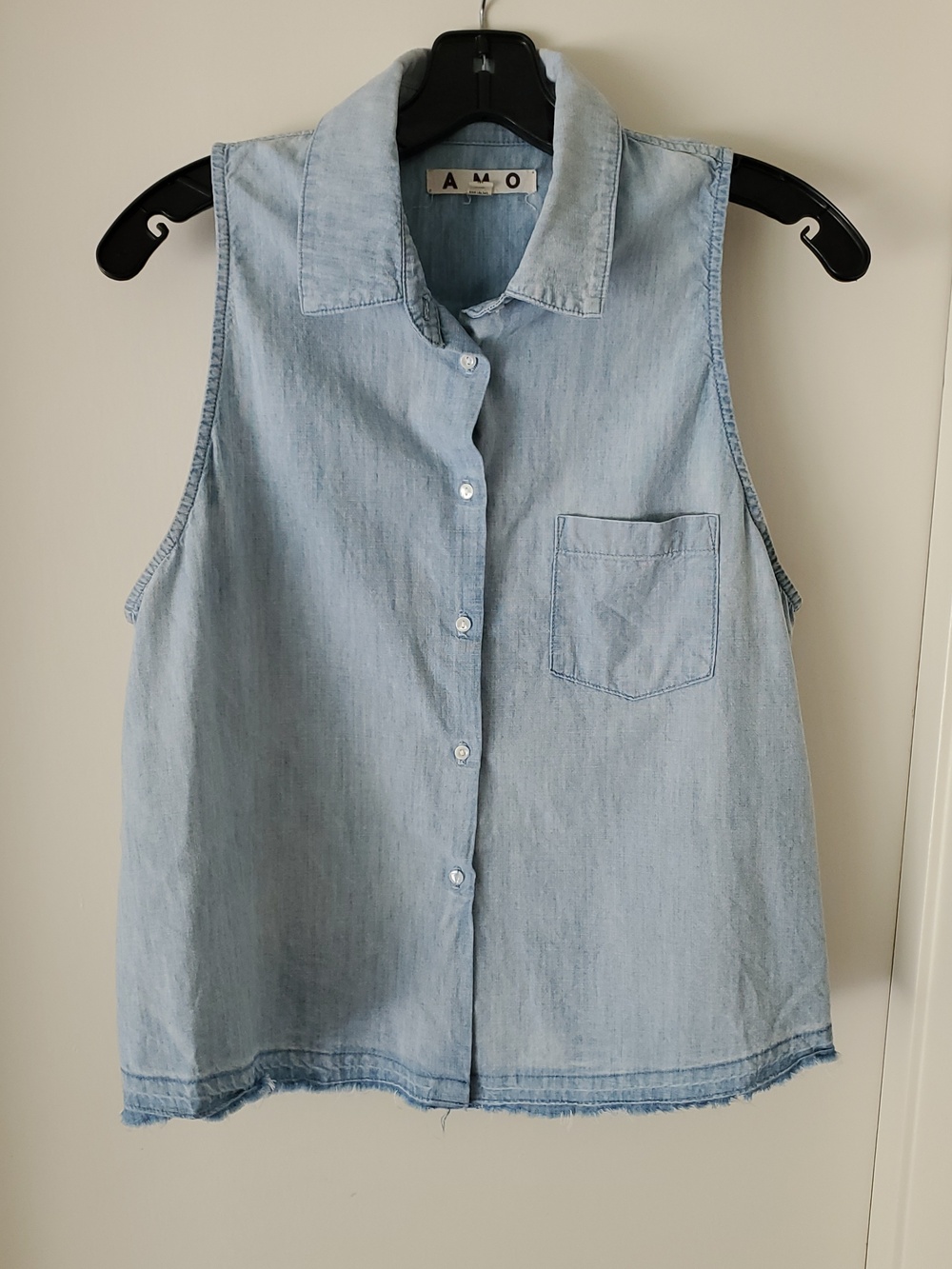 AMO Sleeveless Denim Top